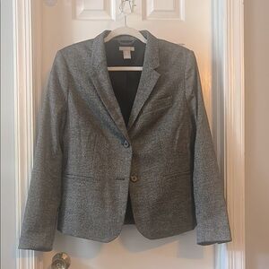 H&M Gray Blazer Structured Suit Jacket